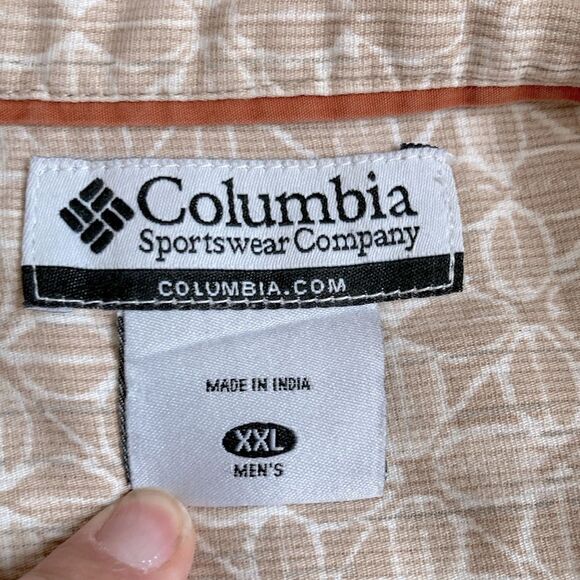 COLUMBIA Button Down Short Sleeve Camp Hiking Shirt Mens Plus Size XXL - Picture 7 of 11